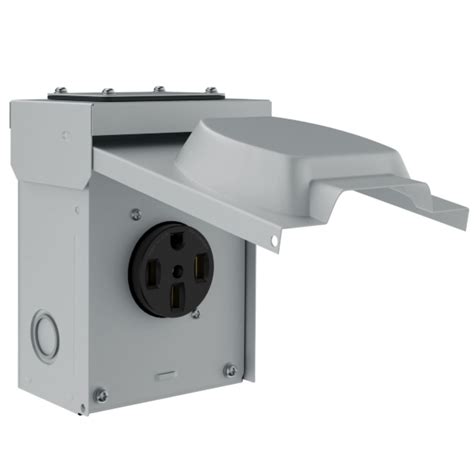 60 amp electrical box|50 amp outdoor outlet box.